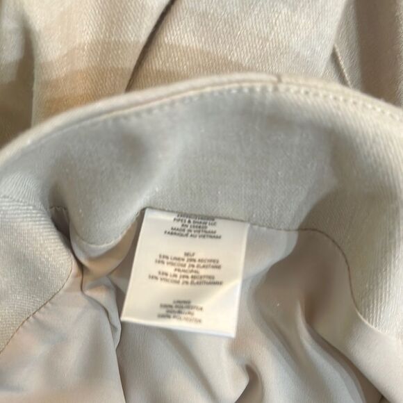 Veronica Beard Elegant Cream Linen Pants Size 6 - Picture 10 of 10